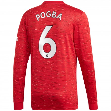 Fotbalový Dres Manchester United Paul Pogba 6 Domácí 2020/21 Dlouhý Rukáv